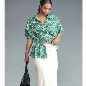 Exquise Anthropologie Madilynn Pleated Blouse - NWT - Small